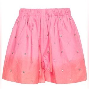 Sandro Organic Cotton Rhinestone Shorts Ombre